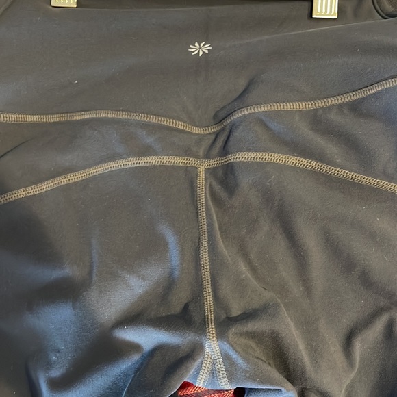 Athleta Dark Grey leggings mesh slotted sides w high waist Size XS - Picture 5 of 7